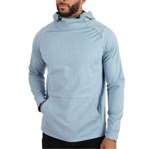 UNRL Unisex Coastal Blue Crossover Hoodie II | Medium